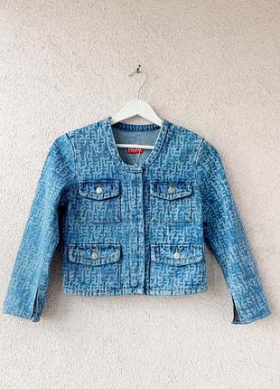 Вкорочена жіноча джинсова куртка diesel monogram