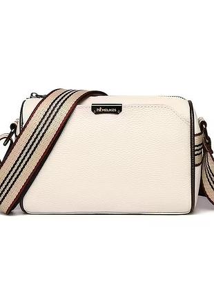 Елегантна жіноча 👜 слінг-сумка через плече з натуральної шкіри