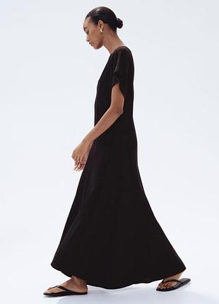 Женское длинное платье h&amp;m с разрезом на спине