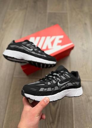 Стильні кросівки nike p-6000 black grey white