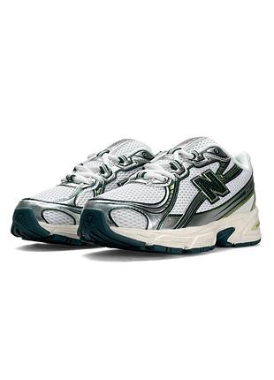 New balance 740 white silver green