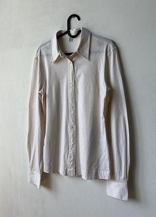 Жіноча преміальна сорочка toteme slim cotton ivory shirt