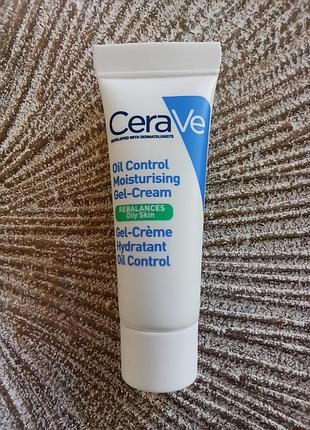 💙зволожуючий крем-гель для жирної та комбінованої шкіри cerave oil control moisturising gel-cream пробник