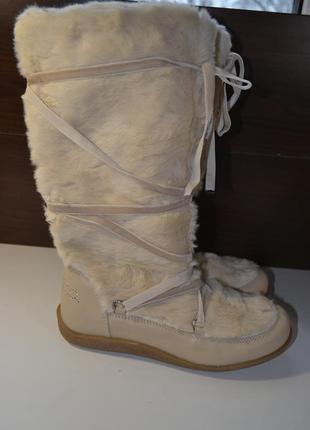 Simonetta 36р зимові чобітки чоботи шкіряні на хутрі. термо