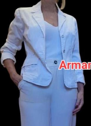 Белый пиджак блейзер armani  оригинал