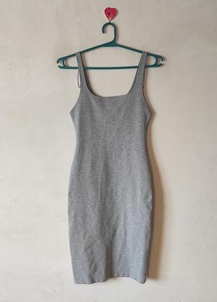 Платье-майка zara trafaluc серая меланж (m/38)