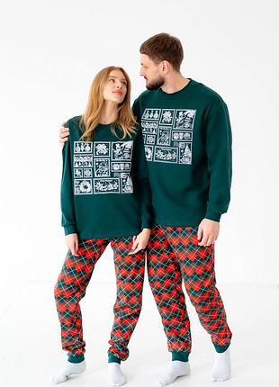 Піжама жіноча новорічна family look 46-54