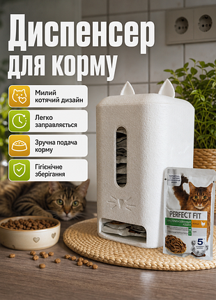 Органайзер диспенсер для пакетиков влажного корма 140×90 мм | контейнер для корма котов