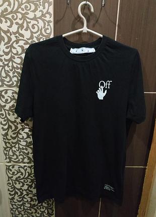 Мужская,женская футболка off-white caravaggio pascal skate  arrow black originals