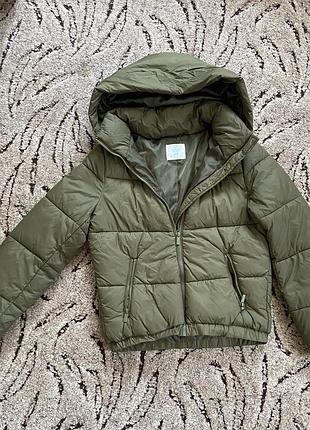 Куртка пуховик primark коротка хакі