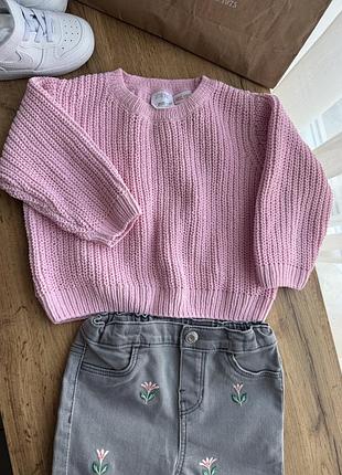 Ніжно-рожева кофтинка zara