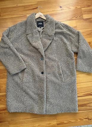 Шубка тедді zara.