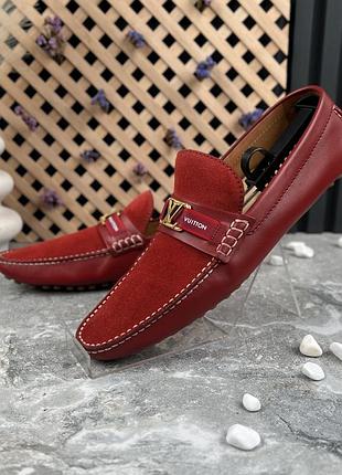 Louis vuitton hockenheim moccasins мужские туфли мокасины замша оригинал 45 eur