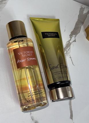 Парфумований набір victoria’s secret (спрей для тіла +лосьон)✨