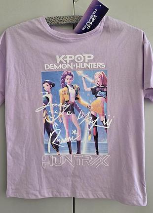 George футболка девочуе 11-12 л 146-152 см мерч по вселенной k-pop demon hunters huntr/x