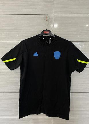 Футболка adidas arsenal чорна s оригінал | спортивна бавовняна футболка