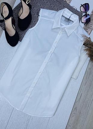 Нова літня сорочка asos m біла сорочка безрукавка жіноча сорочка