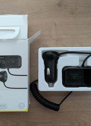 Fm-трансмиттер baseus s-16 bluetooth + hands-free и зарядка usb