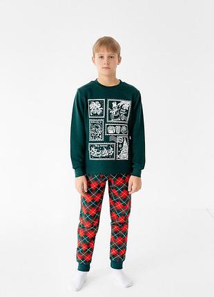 Піжама для хлопчика новорічна family look 122-152 см
