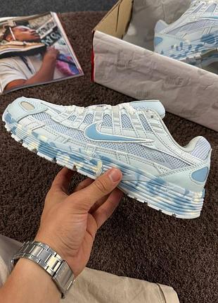 Женские кроссовки nike p-6000 white&amp;blue