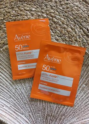 🏖️легкий солнцезащитный водостойкий ультра флюид для всех типов кожи avene sun ultra fluid invisible spf 50
