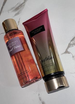 Парфумований набір victoria’s secret (спрей для тіла +лосьон)✨
