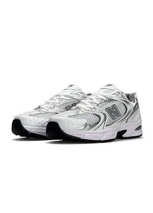 New balance 530 premium white silver