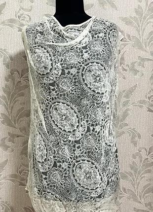 High-everyday couture комбінована прозора блузка