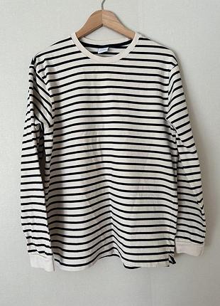 Zara лонгслів полосатий розмір l