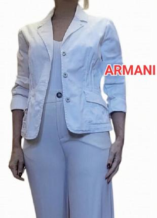 Джинсовый пиджак белый armani jeans оригинал