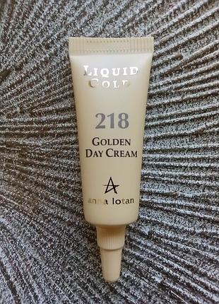💛мініатюра 4мл. денний антивіковий крем емоліент anna lotan liquid gold golden day cream для нормальної та сухої шкіри обличчя