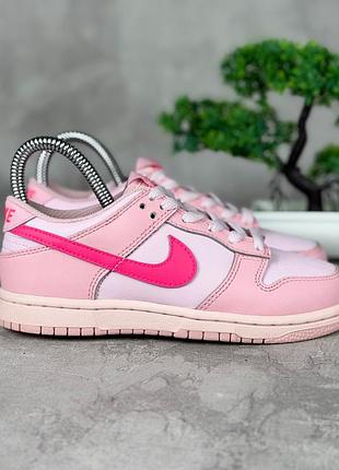 Nike dunk low дитячі шкіряні кросівки оригінал, розмір 31.5