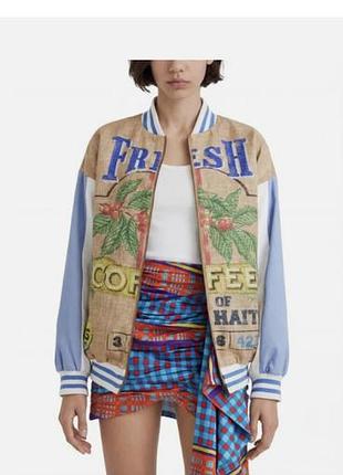 Desigual × stella jeans коллаборация бомбер лето/весна оверсайз