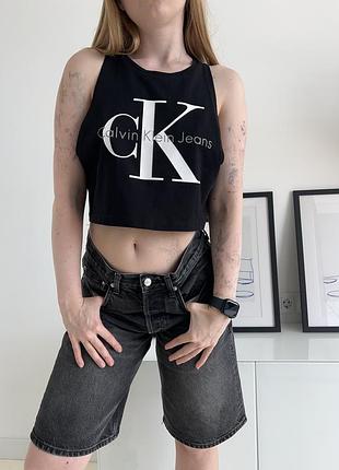 Укорочена майка ck calvin klein jeans