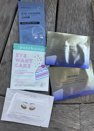 Парчі під очі shiseido, pachology, mzskin, beautypro, нові, оригінали, з адвентів