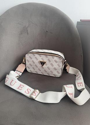 Рожева сумка кросбоді guess