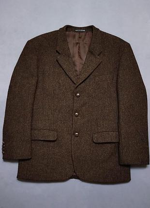 Пиджак harris tweed 100% шерсть