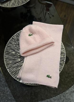 Набір (шапка+шарф) від бренду lacoste