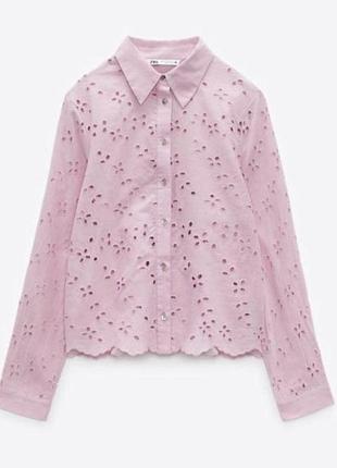 Сорочка рубашка прошви zara