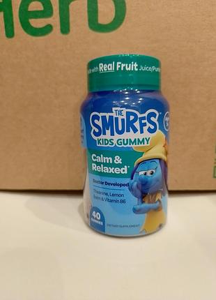 The smurfs, жевательные таблетки для успокоения и расслабления, для детей от 3 - х р. со вкусом ягод, 40 шт