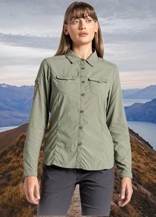 Жіноча трекінгова сорочка craghoppers nosilife adventure long sleeved shirt.
розмір 42 xl.