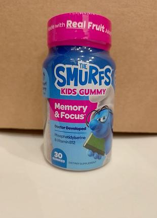 The smurfs, жувальні таблетки для пам'яті та концентрації,для дітей від 4-х р зі смаком ягід