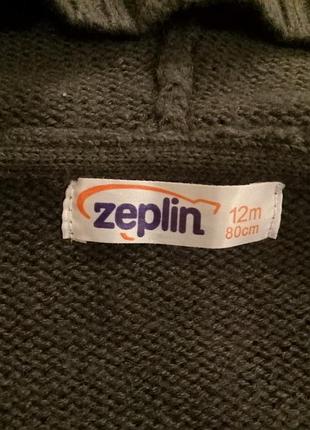 Кофта вязаная с капюшоном zeplin р. 80 2