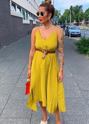 Классное платье сарафан горчичного цвета из модала длины миди zara
💫💫💫💫💫💫💫💫💫💫💫💫💫