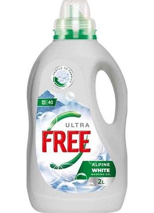 Гель для прання 2л alpine freshness white з ароматом свіжості тм free