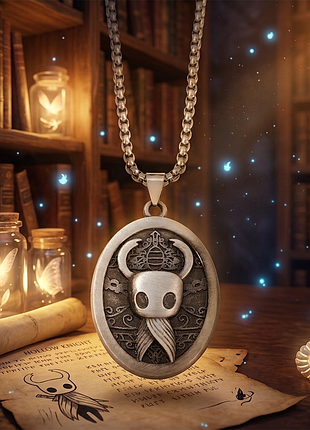 Кулон из игры hollow knight silksong полый рыцарь серый медальон жук games метроидвания подвеска bug талисман