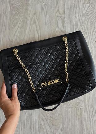 Сумка жіноча love moschino чорна велика