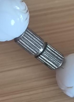 Винтажные белые бусы . 9