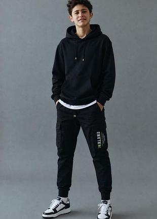 Стильные котоновые джоггеры-карго 146-152 h&amp;m