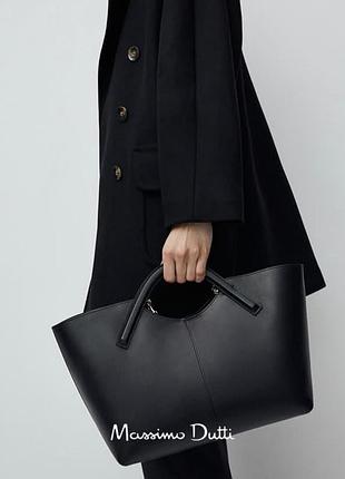 Сумка кожаная massimo dutti